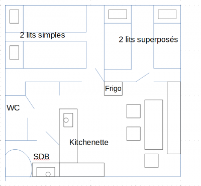 Plan chalet 2 chambres